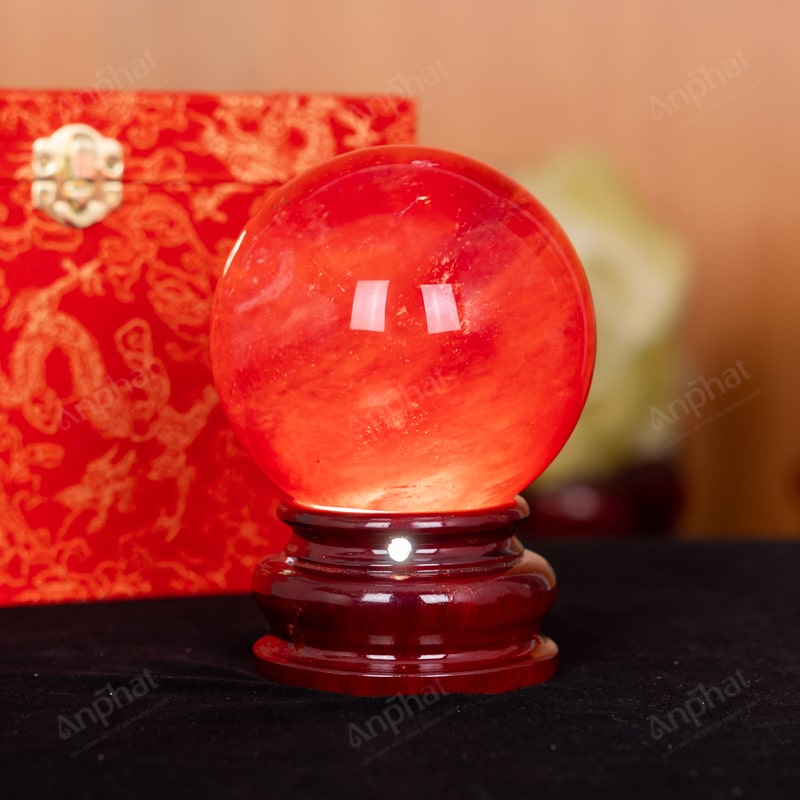 Quả Cầu Đá Núi Lửa Đỏ 7A 1,26kg 011-0597A-1,26