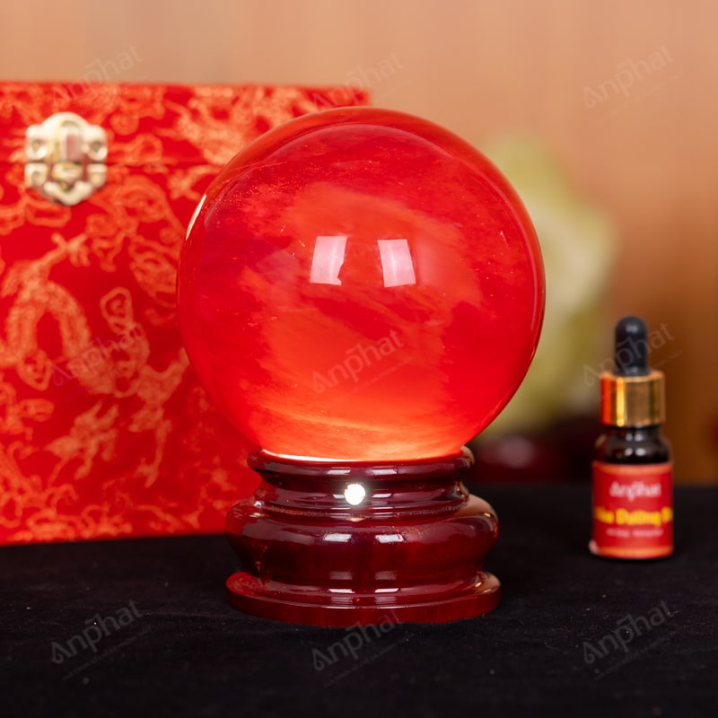 Quả Cầu Đá Núi Lửa Đỏ 7A 1,52kg 011-0597A-1,52