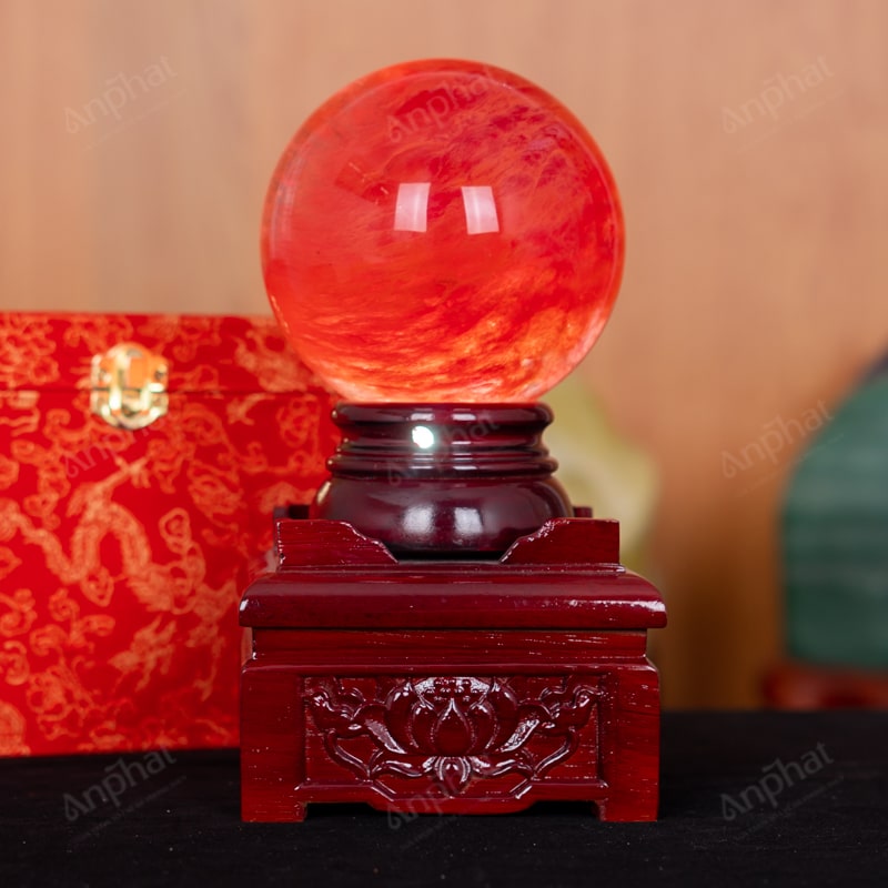 Quả Cầu Đá Núi Lửa Đỏ 7A 1,9kg 011-0597A-1,9