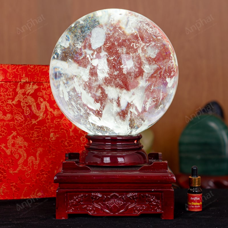 Quả Cầu Đá Núi Lửa Trắng 2A 13,3kg 011-0602A-13,3