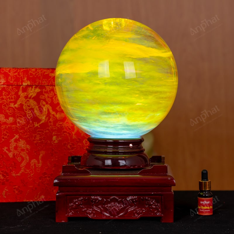 Quả Cầu Đá Núi Lửa Vàng 2A 11,6kg 011-0612A-11,6