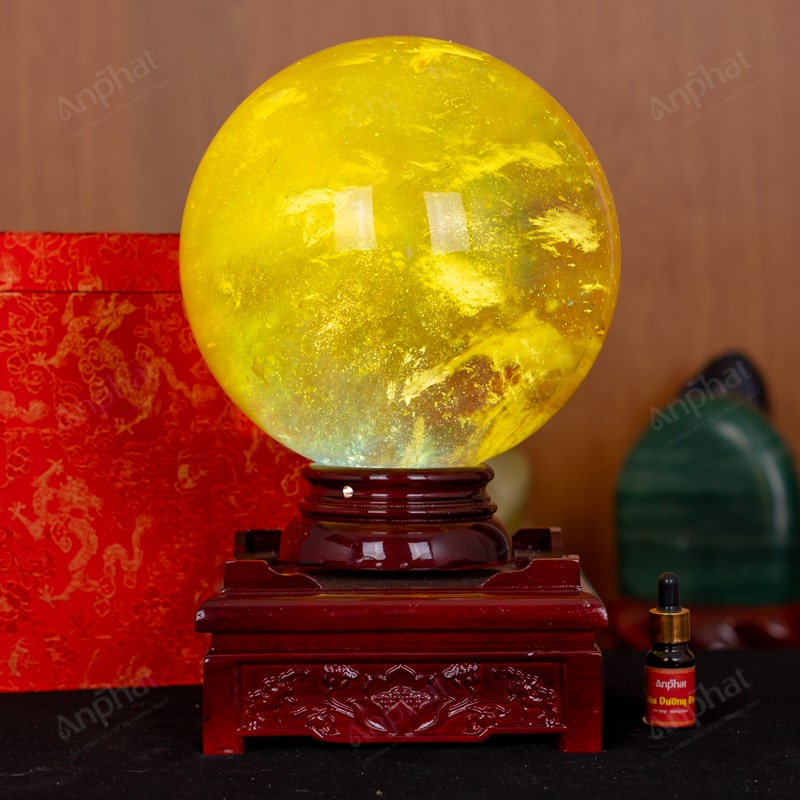 Quả Cầu Đá Núi Lửa Vàng 2A 13,8kg 011-0612A-13,8