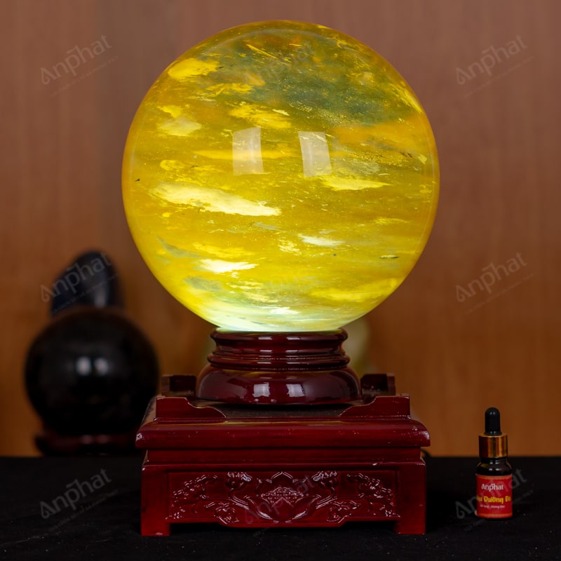 Quả Cầu Đá Núi Lửa Vàng 2A 14,2kg 011-0612A-14,2