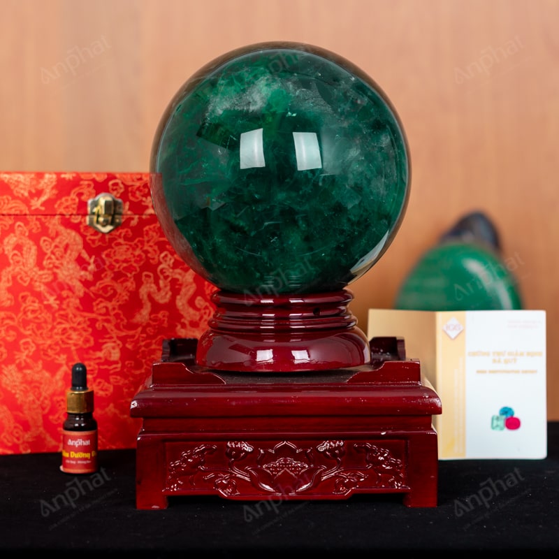 Quả Cầu Fluorite Xanh 5A 10,02kg 011-0135A-10,02