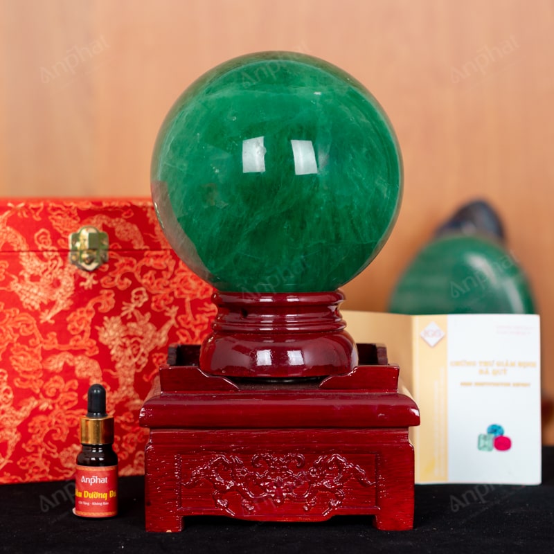 Quả Cầu Fluorite Xanh 5A 5,1kg 011-0135A-5,1