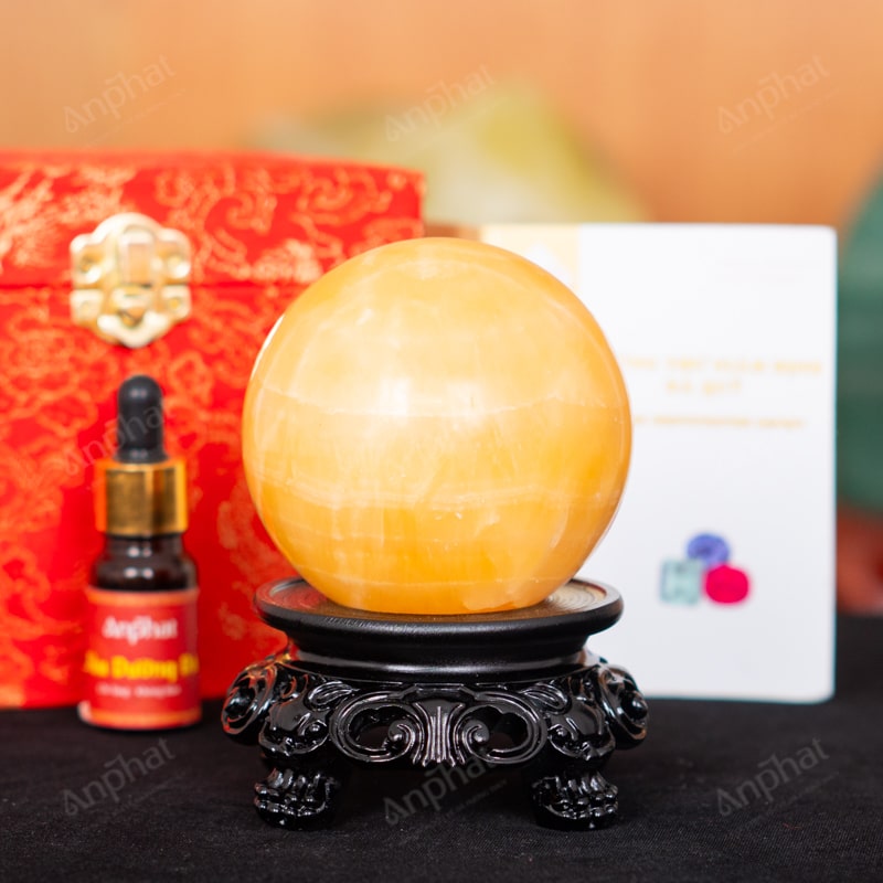 Quả Cầu Ngọc Hoàng Long Vàng 1A 0,74kg 011-0491A-0,74