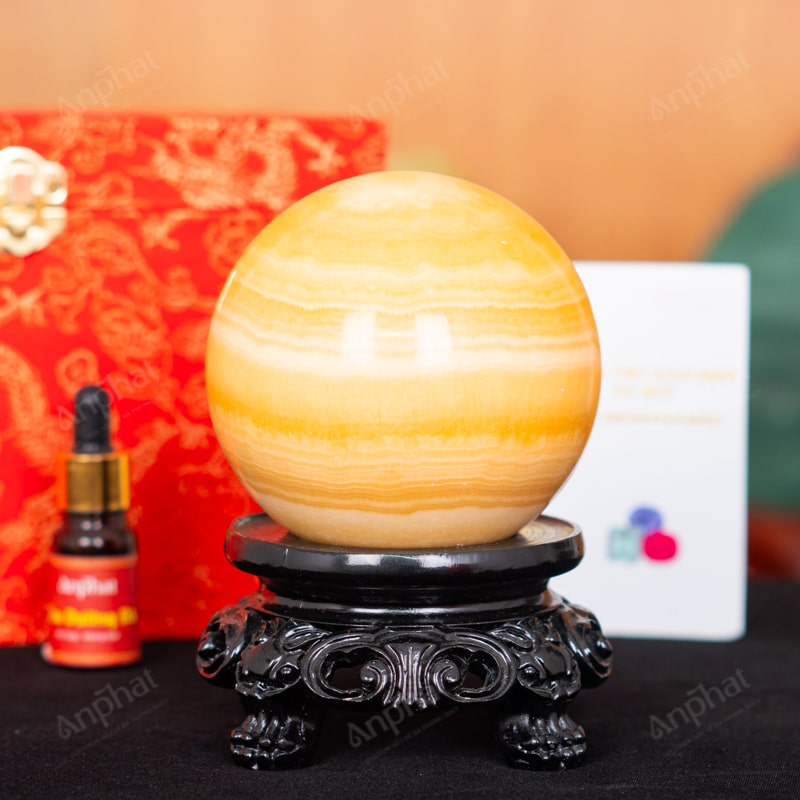 Quả Cầu Ngọc Hoàng Long Vàng 1A 1,42kg 011-0491A-1,42