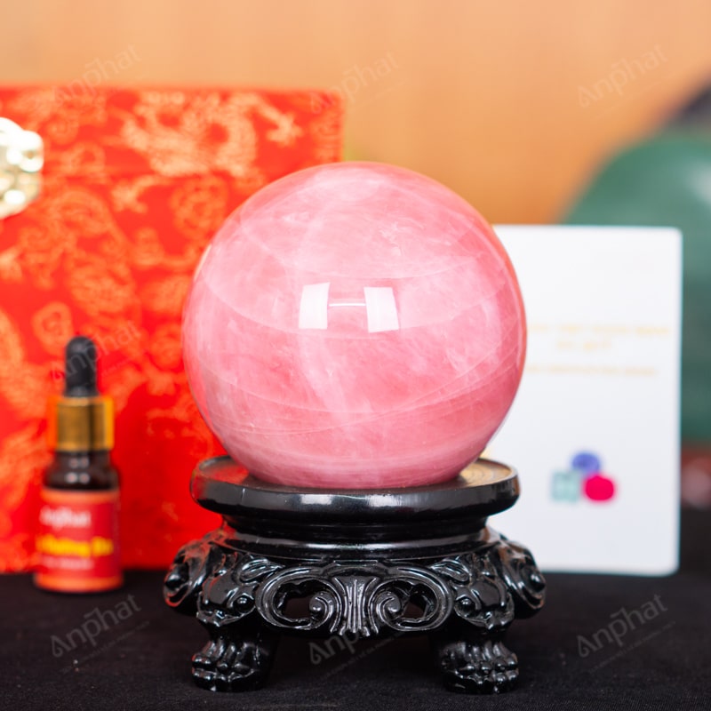 Quả Cầu Thạch Anh Hồng 7A 1,19kg 011-0767A-1,19