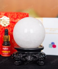 Quả Cầu Thạch Anh Trắng Dừa 2A 0,77kg 011-0882A-0,77
