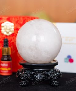 Quả Cầu Thạch Anh Trắng Dừa 2A 0,96kg 011-0882A-0,96