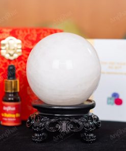 Quả Cầu Thạch Anh Trắng Dừa 2A 0,96kg 011-0882A-0,96