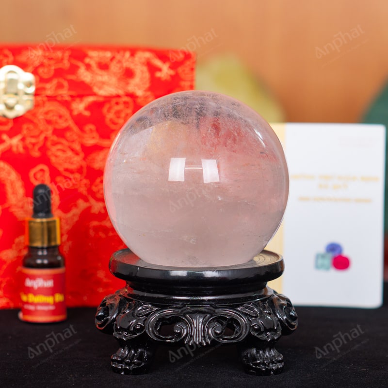 Quả Cầu Thạch Anh Trắng 5A 1,24kg 011-0895A-1,24