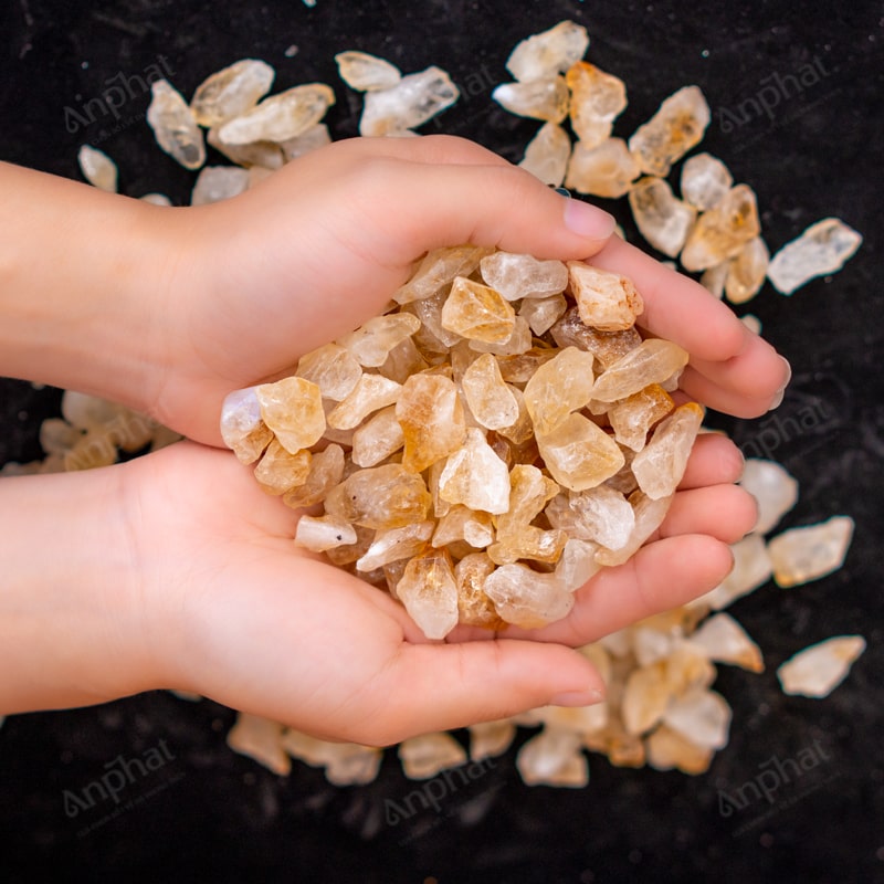 Tinh Thể Thạch Anh Vàng Vụn Thô 1A 003-1371A-12