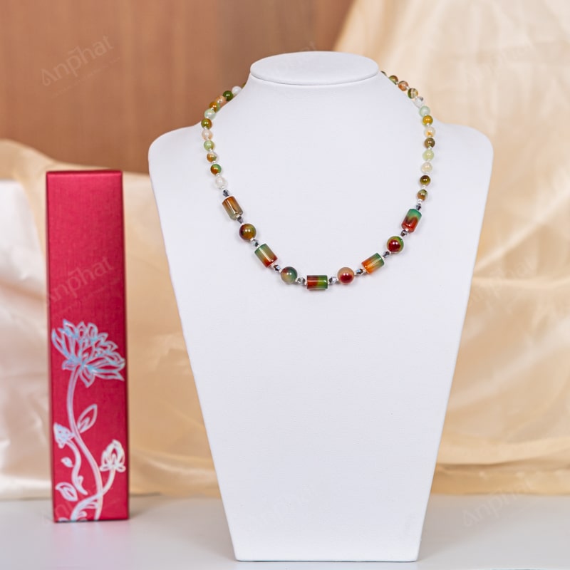 Vòng Cổ Mã Não Đa Sắc 1B 138-0281B-AP