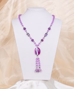 Vòng Cổ Mã Não Tím 1A 138-0281A-AP