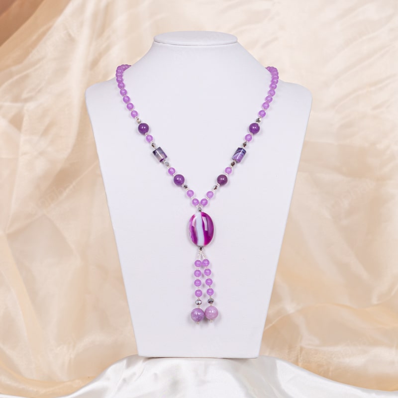 Vòng Cổ Mã Não Tím 1A 138-0281A-AP