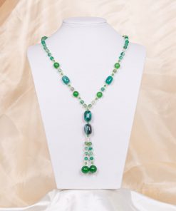 Vòng Cổ Mã Não Xanh Ngọc 1A 138-0281A-AP