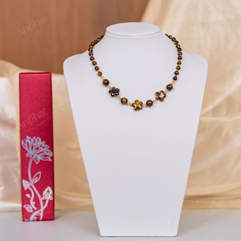 Vòng Cổ Mắt Hổ Vàng Nâu 1B 138-0281B-AP