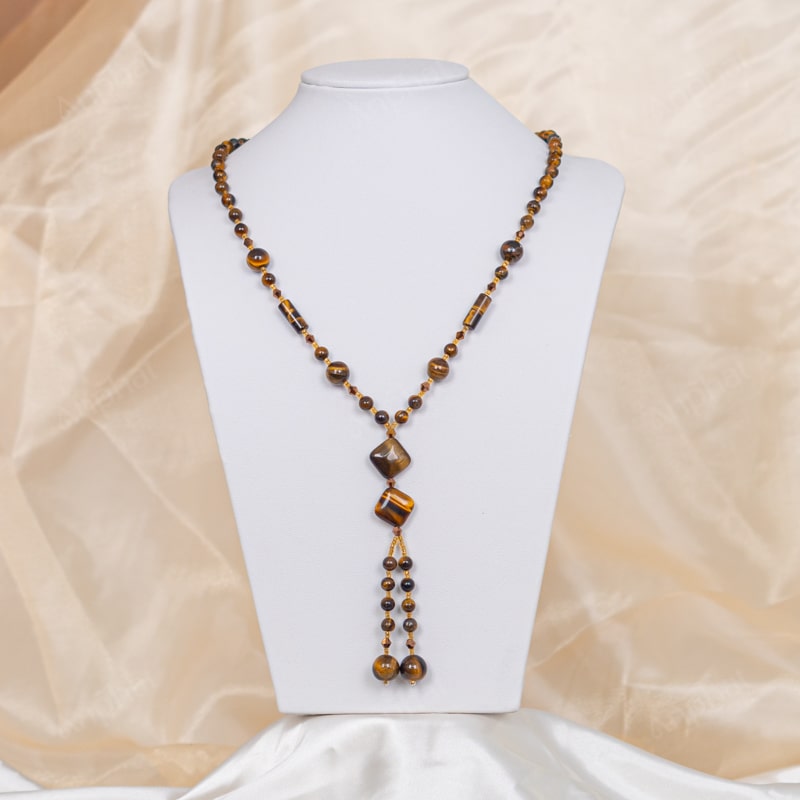 Vòng Cổ Mắt Hổ Vàng Nâu 1A 138-0281A-AP