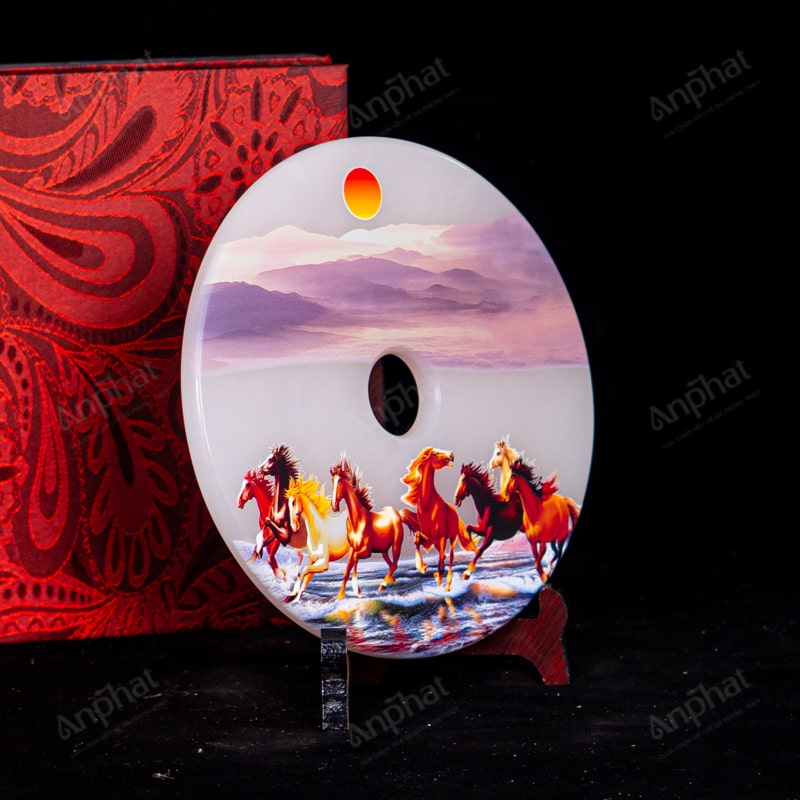 Đồng Điếu Onyx Trắng Mã Đáo Thành Công 20cm 036-053T25-20