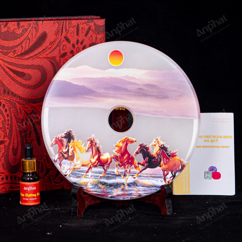 Đồng Điếu Onyx Trắng Mã Đáo Thành Công 20cm 036-053T25-20