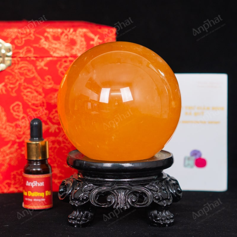 Quả Cầu Canxit Vàng 5A 1,63kg 011-0075A-1,63