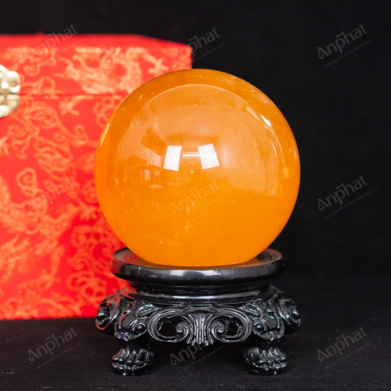 Quả Cầu Canxit Vàng 5A 1,63kg 011-0075A-1,63