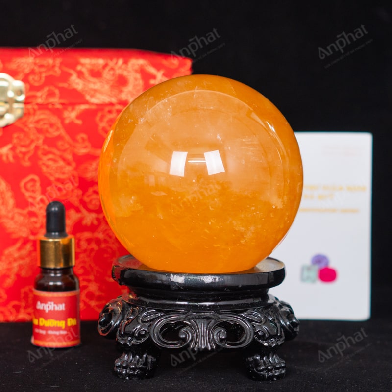 Quả Cầu Canxit Vàng 5A 1,72kg 011-0075A-1,72