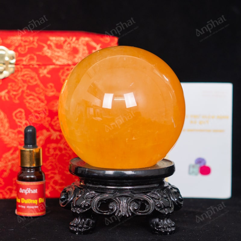 Quả Cầu Canxit Vàng 5A 1,77kg 011-0075A-1,77