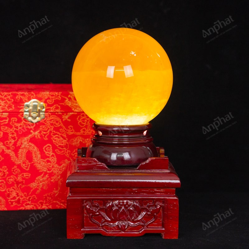 Quả Cầu Canxit Vàng 5A 2,45kg 011-0075A-2,45