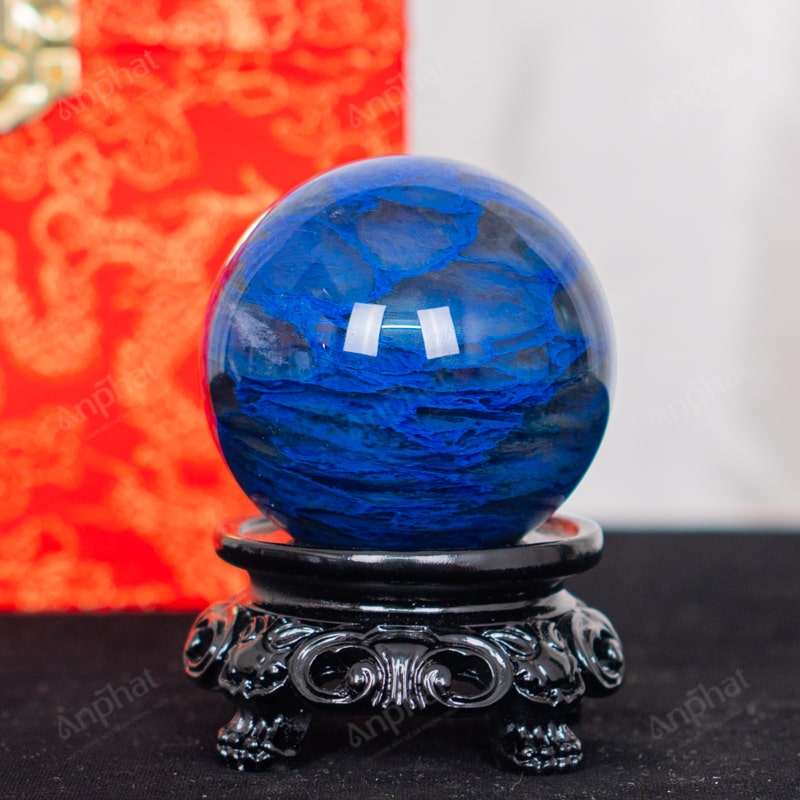 Quả Cầu Đá Núi Lửa Xanh Biển 4A 0,27kg 011-0624A-0,27