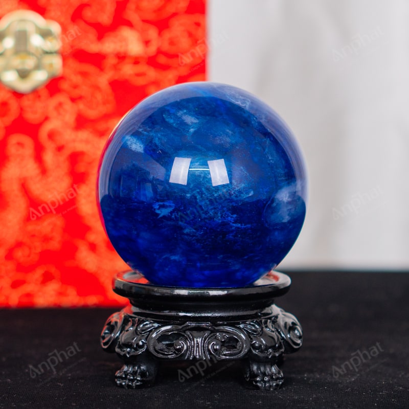 Quả Cầu Đá Núi Lửa Xanh Biển 4A 0,38kg 011-0624A-0,38
