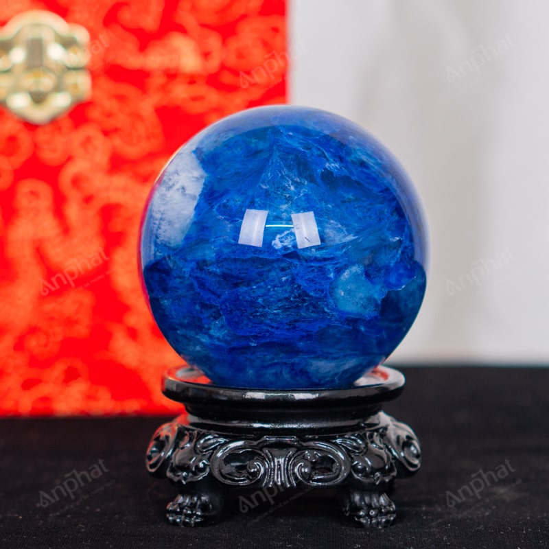 Quả Cầu Đá Núi Lửa Xanh Biển 4A 0,39kg 011-0624A-0,39