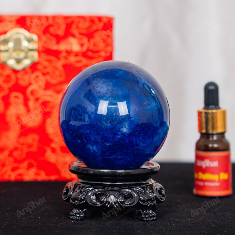 Quả Cầu Đá Núi Lửa Xanh Biển 4A 0,4kg 011-0624A-0,4