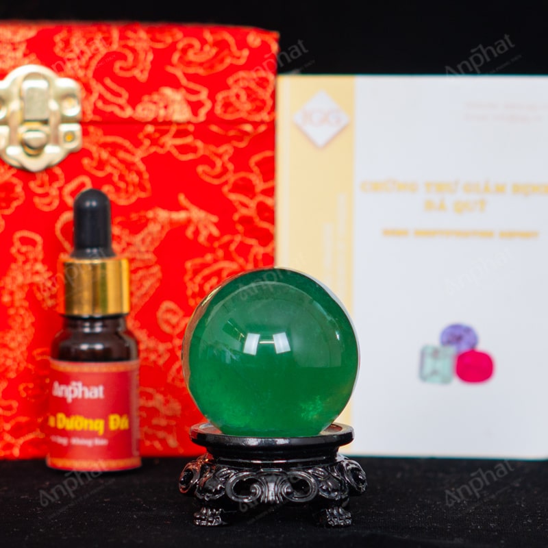 Quả Cầu Fluorite Xanh 5A 0,17kg 011-0135A-0,17