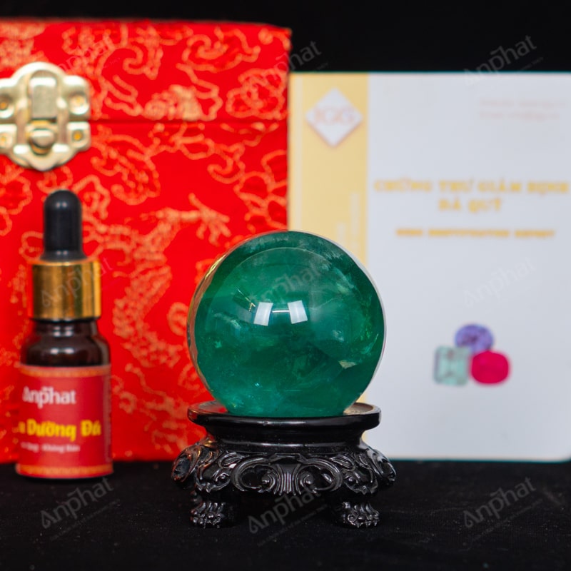 Quả Cầu Fluorite Xanh 5A 0,22kg 011-0135A-0,22