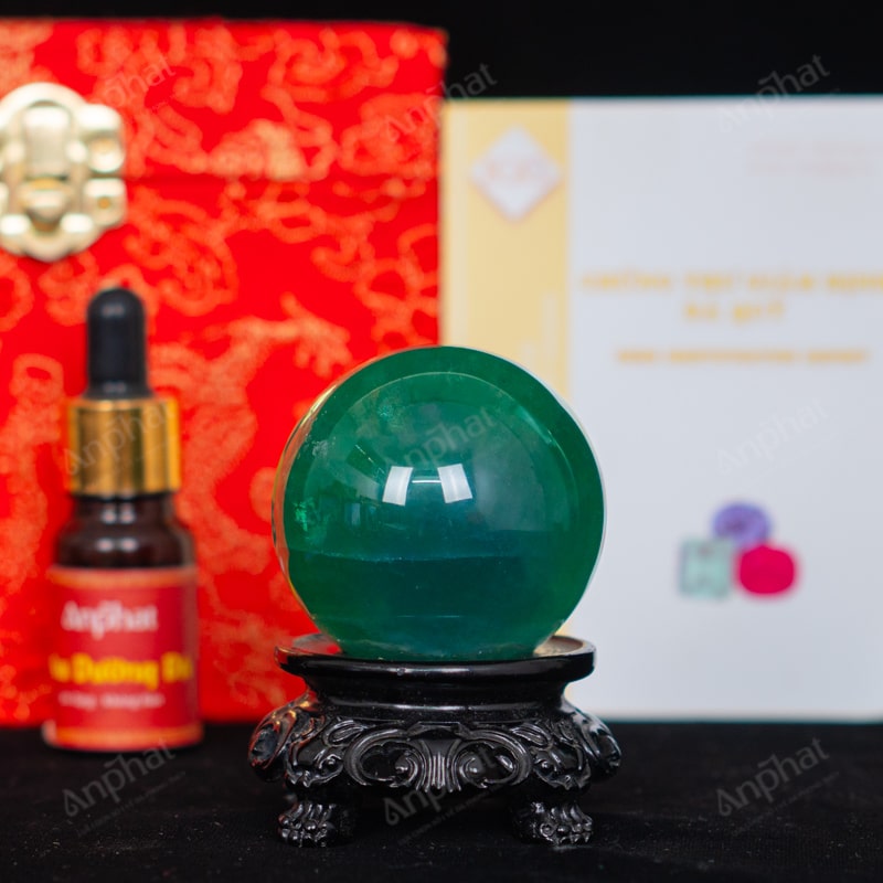 Quả Cầu Fluorite Xanh 5A 0,23kg 011-0135A-0,23