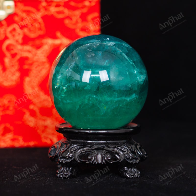 Quả Cầu Fluorite Xanh 5A 0,32kg 011-0135A-0,32