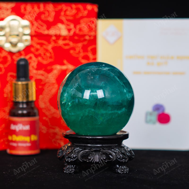 Quả Cầu Fluorite Xanh 5A 0,32kg 011-0135A-0,32