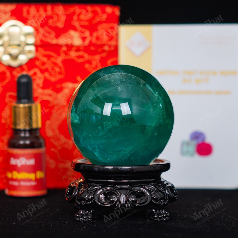 Quả Cầu Fluorite Xanh 5A 0,41kg 011-0135A-0,41