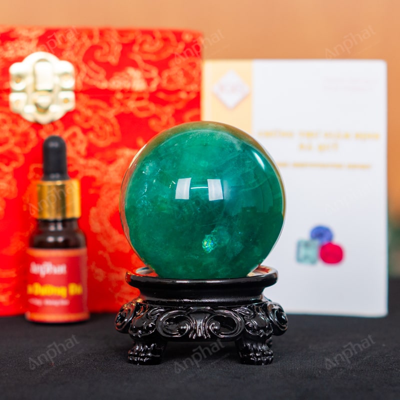 Quả Cầu Fluorite Xanh 5A 0,43kg 011-0135A-0,43