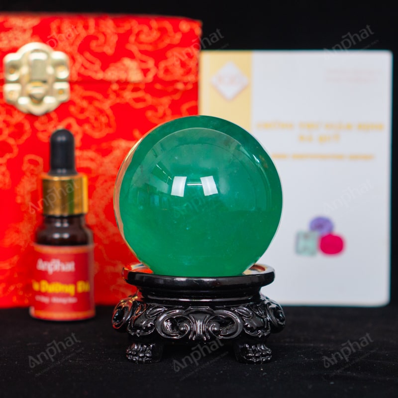 Quả Cầu Fluorite Xanh 5A 0,44kg 011-0135A-0,44