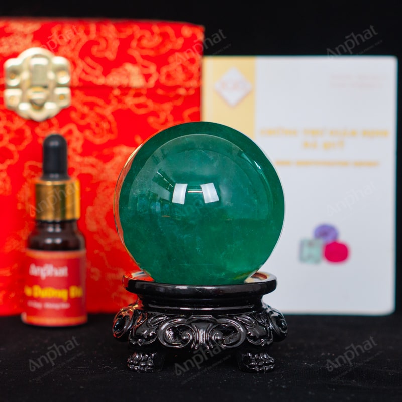 Quả Cầu Fluorite Xanh 5A 0,44kg 011-0135A-0,44