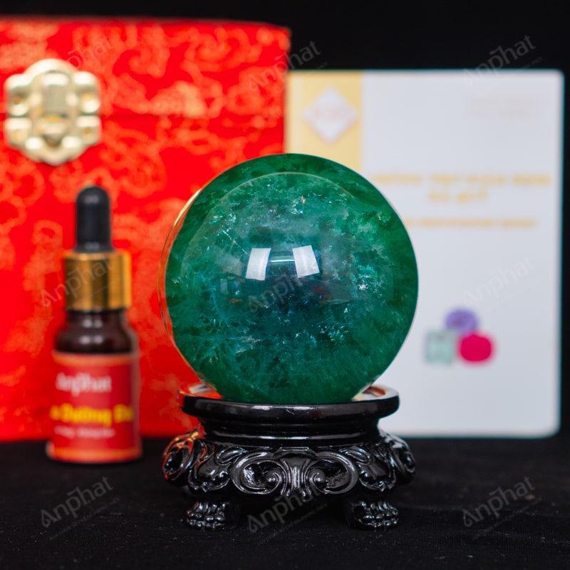 Quả Cầu Fluorite Xanh 5A 0,51kg 011-0135A-0,51