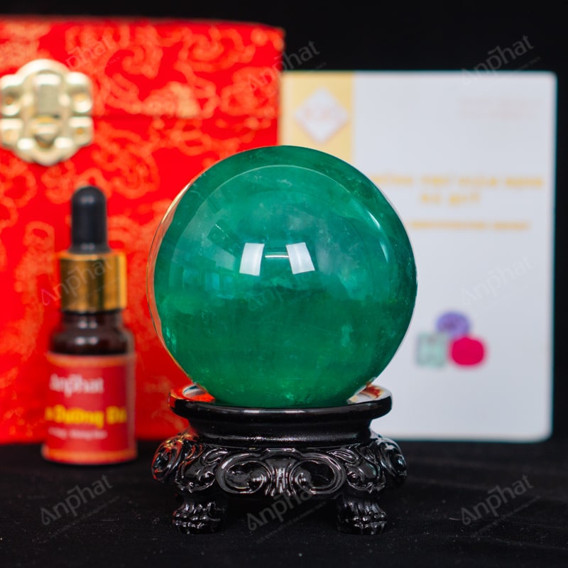 Quả Cầu Fluorite Xanh 5A 0,56kg 011-0135A-0,56