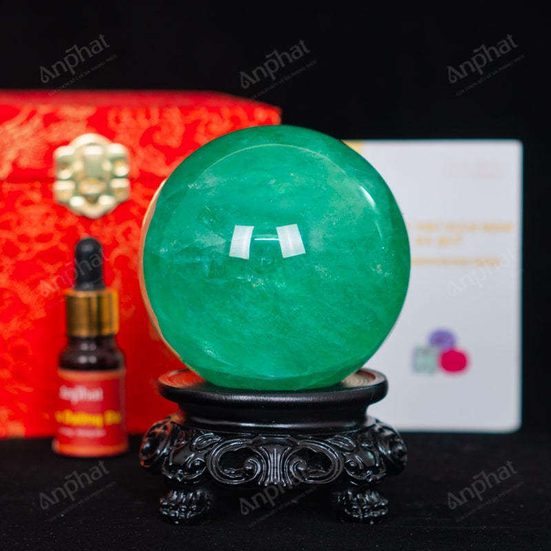 Quả Cầu Fluorite Xanh 5A 1,16kg 011-0135A-1,16