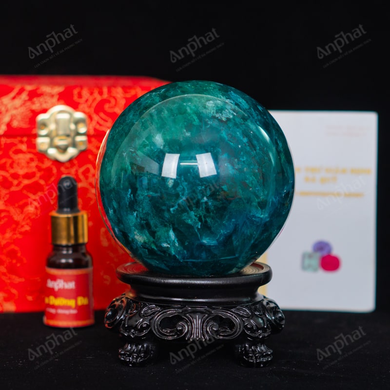 Quả Cầu Fluorite Xanh 5A 1,53kg 011-0135A-1,53