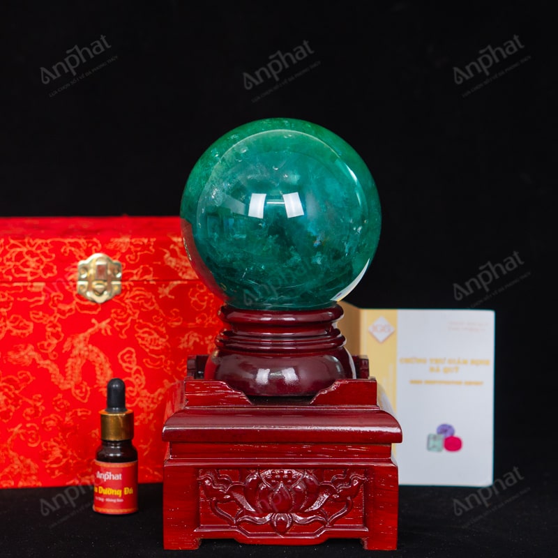 Quả Cầu Fluorite Xanh 5A 2,43kg 011-0135A-2,43