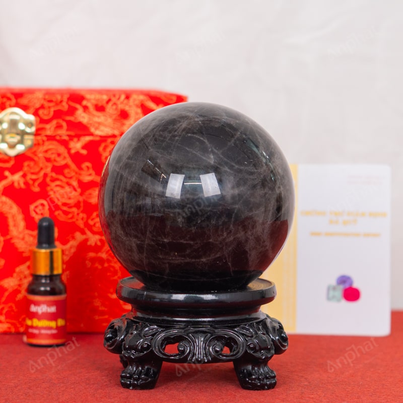 Quả Cầu Thạch Anh Đen 1A 1,93kg 011-0751A-1,93