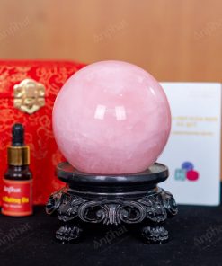 Quả Cầu Thạch Anh Hồng 4A 1,18kg 011-0764A-1,18